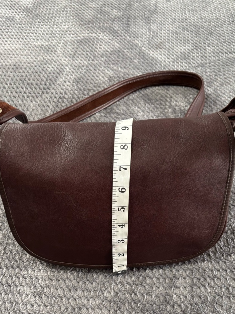 Coach Classic Leather Crossbody Bag - Dark Brown Vintage - Picture 11 of 13